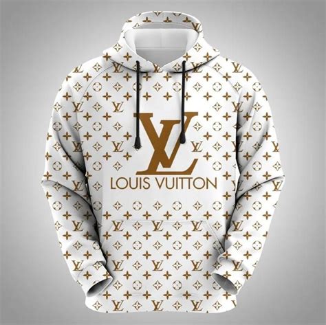 white hoodie lv|louis vuitton graphic hoodie.